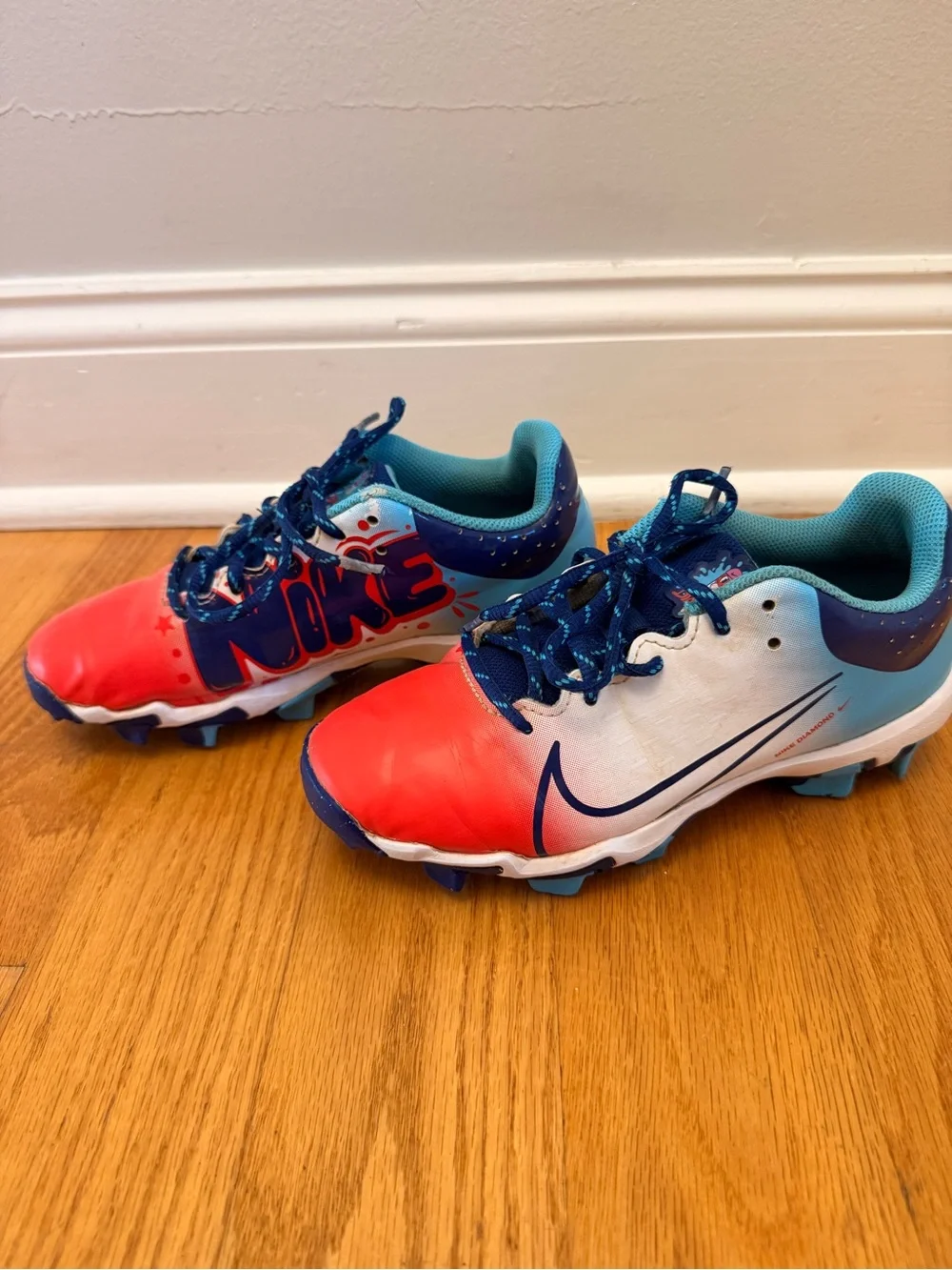 Nike Kids' Red, White & Blue Baseball Cleats